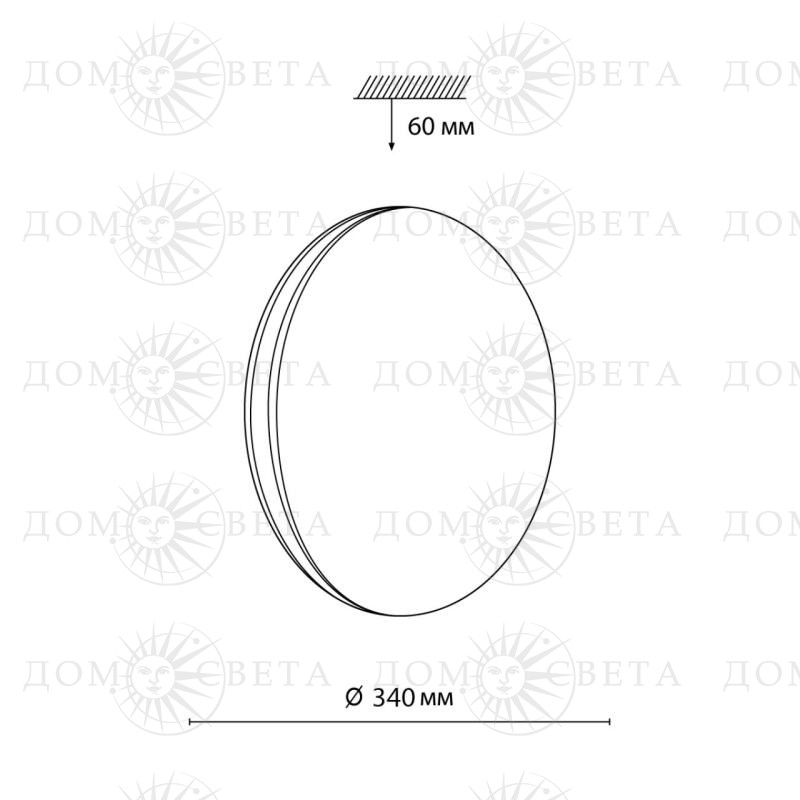 Светильник типа sundex tl l646a 30w 2300lm 4000k d90